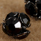 5.5mm Jet/Gunmetal Rhinestone Ball Bead-General Bead