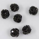 5.5mm Jet/Gunmetal Rhinestone Ball Bead-General Bead