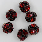 5.5mm Siam/Gunmetal Rhinestone Ball Bead-General Bead