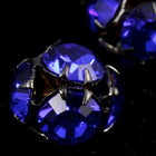 5.5mm Sapphire/Gunmetal Rhinestone Ball Bead-General Bead