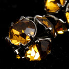 5.5mm Topaz/Gunmetal Swarovski Rhinestone Ball Bead #RSO096