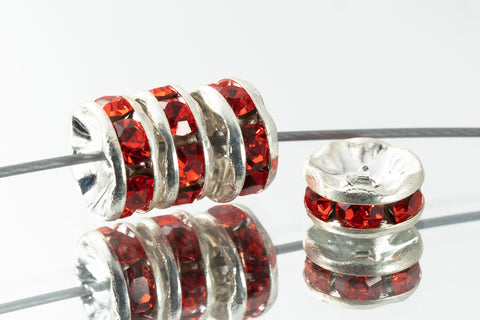 5mm Hyacinth/Silver Rhinestone Rondelle #RSR503