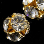 5.5mm Crystal/Gold Rhinestone Ball Bead-General Bead