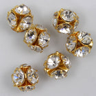 5.5mm Crystal/Gold Rhinestone Ball Bead-General Bead