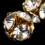 6.5mm Crystal/Gold Rhinestone Ball Bead-General Bead