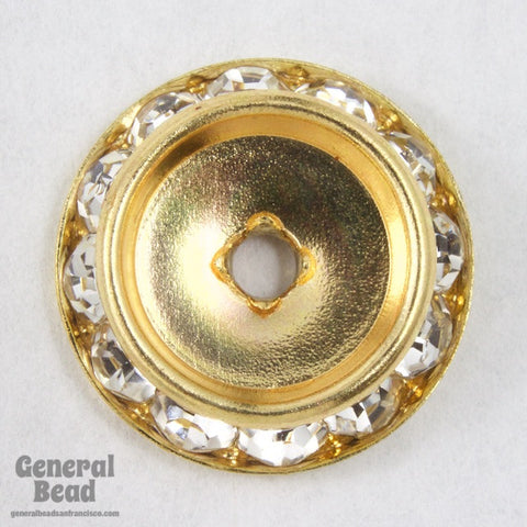 14mm Gold Setting with Rhinestones-General Bead