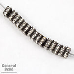 4.5mm Black/Crystal Squaredelle-General Bead