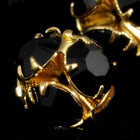 5.5mm Jet/Gold Swarovski Rhinestone Ball Bead #RTB096