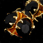 6.5mm Jet/Gold Rhinestone Ball Bead-General Bead