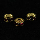 4.5mm Siam/Gold Rhinestone Rondelle-General Bead