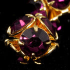 5.5mm Amethyst/Gold Rhinestone Ball Bead-General Bead