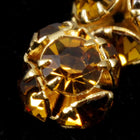 5.5mm Topaz/Gold Rhinestone Ball Bead-General Bead