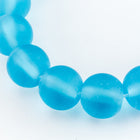 8mm Aqua Sea Glass Strand (53 Pcs) #SEA010-General Bead
