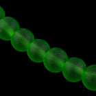 6mm Green Sea Glass Strand (54 Pcs) #SEA020-General Bead