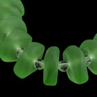 14mm Light Green Sea Glass Strand (20 Pcs) #SEA064-General Bead
