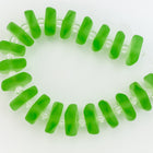 14mm Light Green Sea Glass Strand (20 Pcs) #SEA064-General Bead