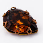 18mm x 13mm Raw Brass Teardrop Setting #SET002-General Bead