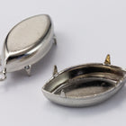 18mm x 9mm Silver Navette Setting #SET007-General Bead