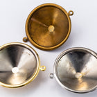 20mm Raw Brass Rivoli Setting #SET014-General Bead