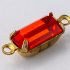 5mm x 10mm Raw Brass Baguette Setting (2 Pcs) #SET017-General Bead