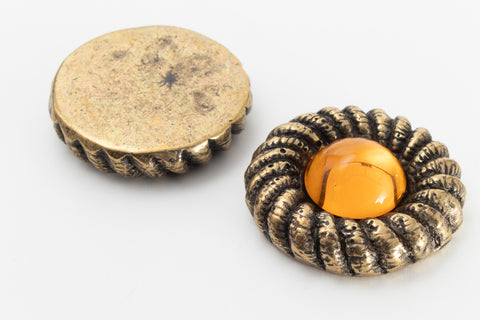 32mm Antique Gold Lucite Twist Setting #SET073