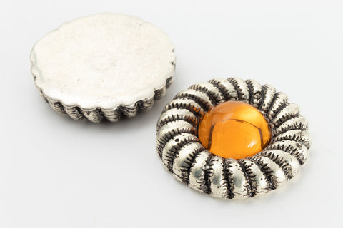 32mm Antique Silver Lucite Twist Setting #SET074