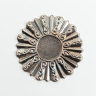 40mm Antique Silver Ruffle Edge Cab Set #SET081