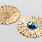 40mm Gold Ruffle Edge Cab Set #SET082