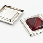 27.4mm Silver Square Cabochon Setting #SET108