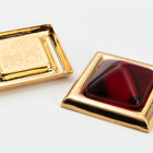 27.4mm Gold Square Cabochon Setting #SET110