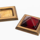 27.4mm Antique Brass Square Cabochon Setting #SET112