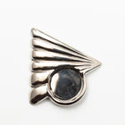 38mm Silver Art Deco Triangle Cab Set Pair (2 Pcs) #SET145