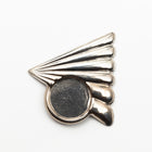 38mm Silver Art Deco Triangle Cab Set Pair (2 Pcs) #SET145