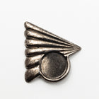 38mm Antique Silver Right Facing Art Deco Triangle #SET147