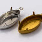 18mm x 9mm Raw Brass Navette Setting #SET006-General Bead