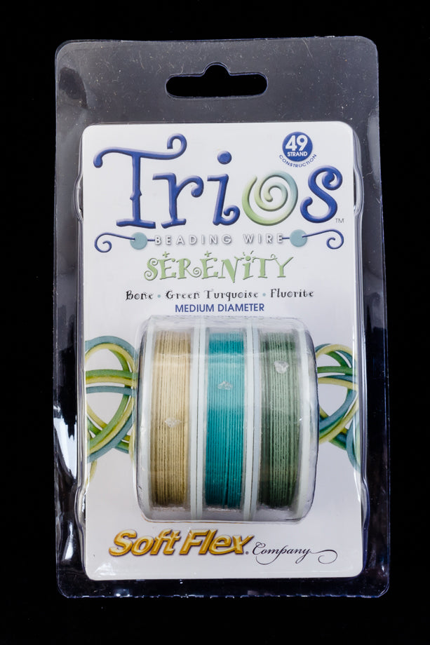 Serenity Trios Beading Wire – 3 Farben, .019 Durchmesser, 10 Fuß Pro Rolle, Für Schmuckherstellung