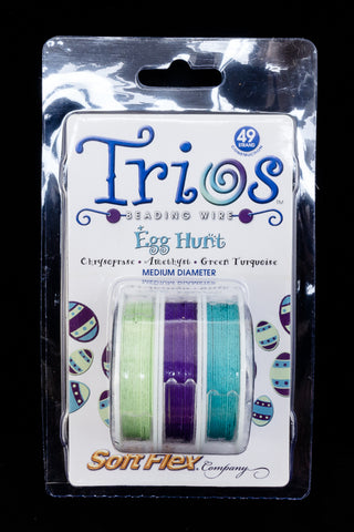 Soft Flex Trios- "Egg Hunt" Medium-General Bead