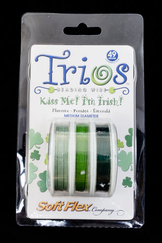 Soft Flex Trios- "Kiss Me! I’m Irish" Medium-General Bead