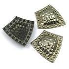 45mm Antique Silver Hammered Shield #99-General Bead