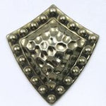 45mm Antique Silver Hammered Shield #99-General Bead