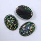 13mm x 18mm Dark Green and Gold #1026-General Bead