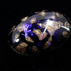 13mm x 18mm Dark Purple and Gold Oval #1027-General Bead