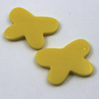28mm x 38mm Yellow Butterfly (2 Pcs) #102-General Bead