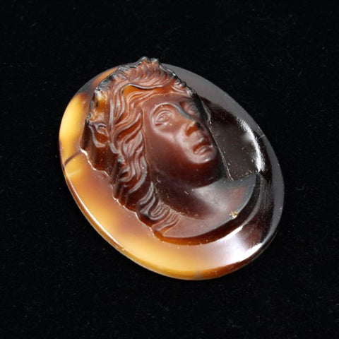 26mm x 34mm Brown Cameo #XS117-A-General Bead