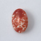 13mm x 18mm Oval Pink and White Mottled #1047-General Bead
