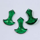 20mm Emerald Green Anchor Pendant (2 Pcs) #1051-General Bead