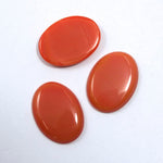 13mm x 18mm Coral Glass Flat Oval #1059-General Bead