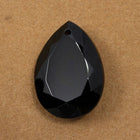 18mm x 25mm Black Faceted Pendant #1060-General Bead
