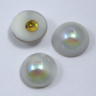 18mm White AB Button #1062-General Bead