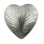 20mm Steel Dapped Heart with Palm Leaf Design (2 Pcs) #109-General Bead